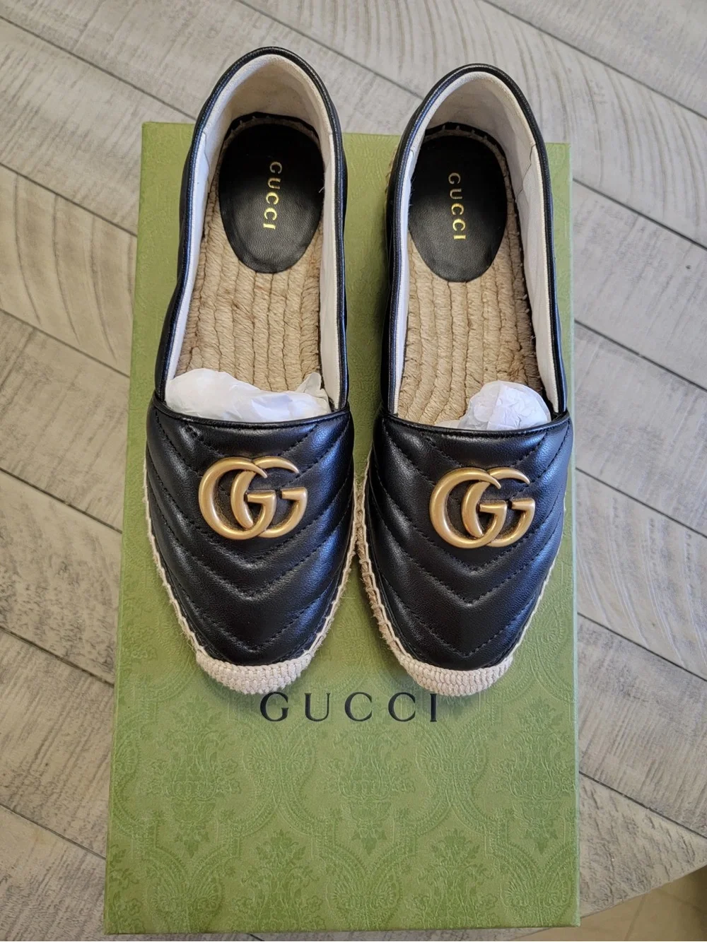 Gucci signed espadrille